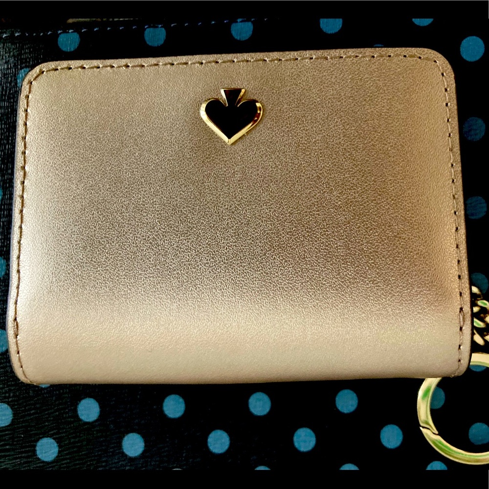 Brand New Kate Spade Keycard Holder Metallic Gold